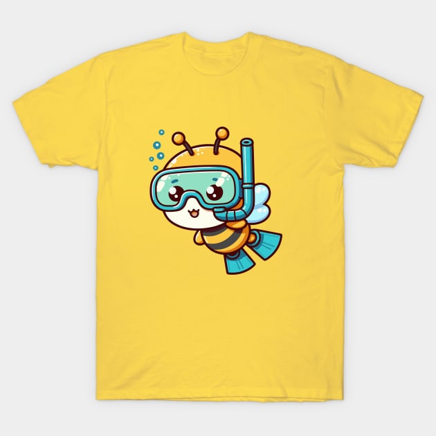 Cute bee Snorkeling T-Shirt by fikriamrullah